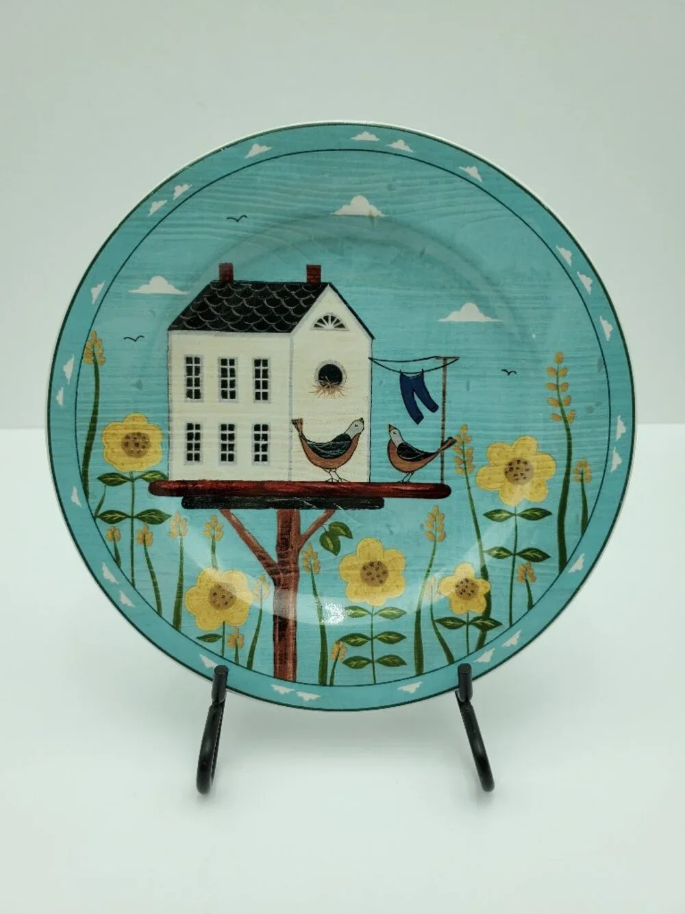 Sakura Birdhouse Salad Plates Warren Kimble Birds Dessert Small Luncheon Plates